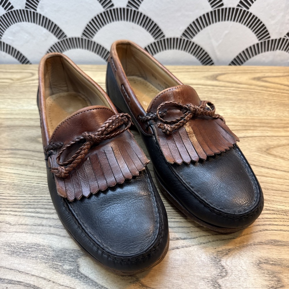 Allen Edmonds Nottingham Leather Tassel Loafers Brown Black Shoes‎ 8.5 D